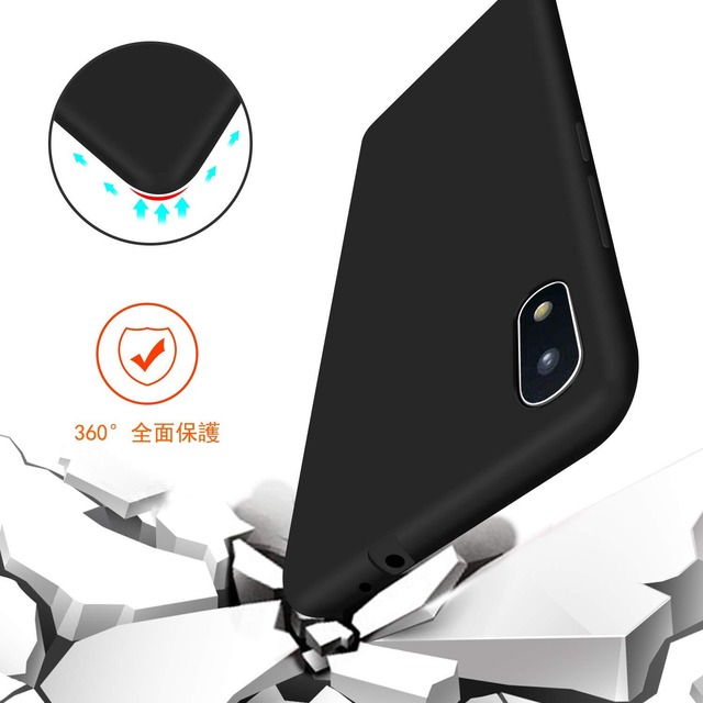 Samsung Galaxy A20 ケース tpu シリコン 耐衝撃 磨り表面 指紋防止 軽量 スリム 薄型 SC-02M SCV46 スマホケース ストラップホール 一体型 人気 携帯カバー ブラック