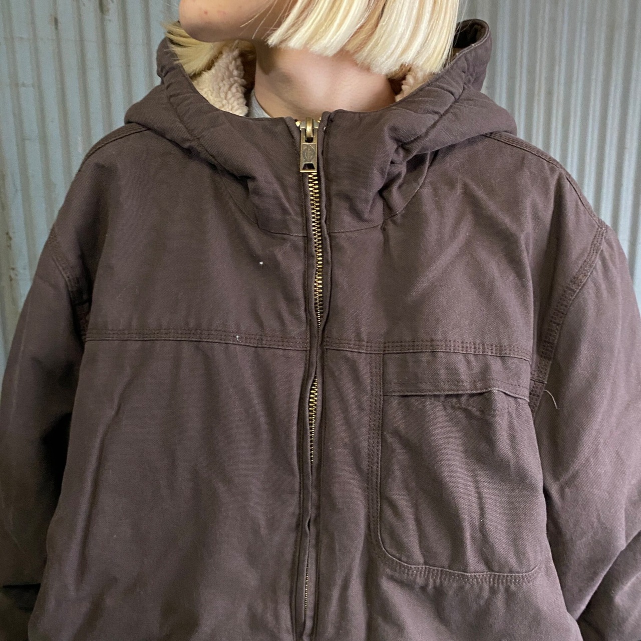 Dickies ディッキーズ ダック地 裏ボア ワークジャケット メンズXL 