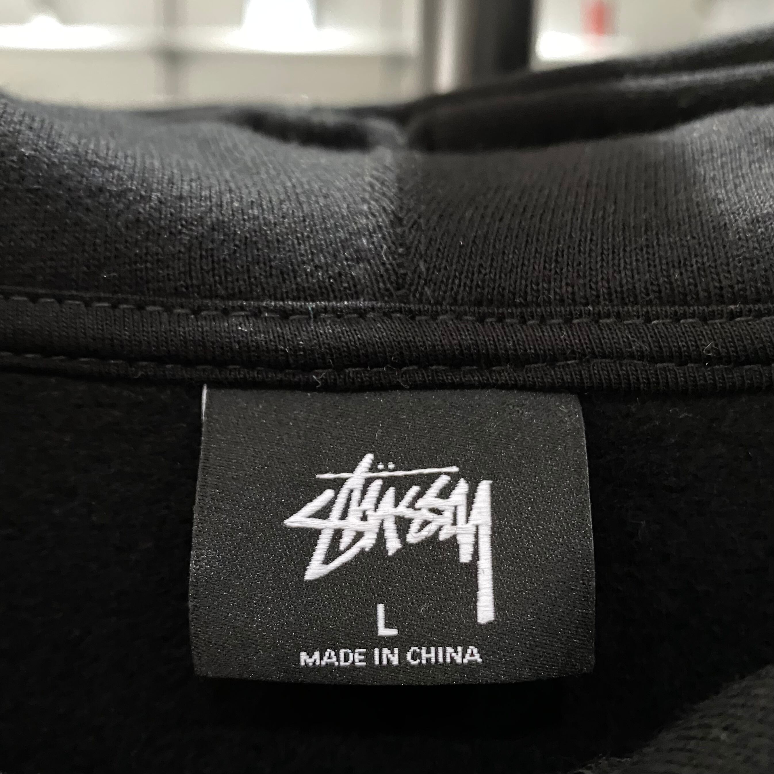 STUSSY ステューシー ファイヤー刺繍ロゴ 長袖 フーディー パーカー L ...