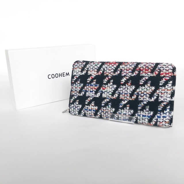 COOHEM ｜ KNIT TWEED WALLET LARGE（HOUNDSTOOTH TWEED）