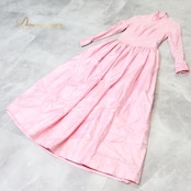 パーティドレス ワンピース ドレス ピンク系 ピンク 柄 模様 発表会 演奏会 ダンス 舞台 衣裳 リボン 露出なし フォーマル 女性用 おしゃれ パーティー用