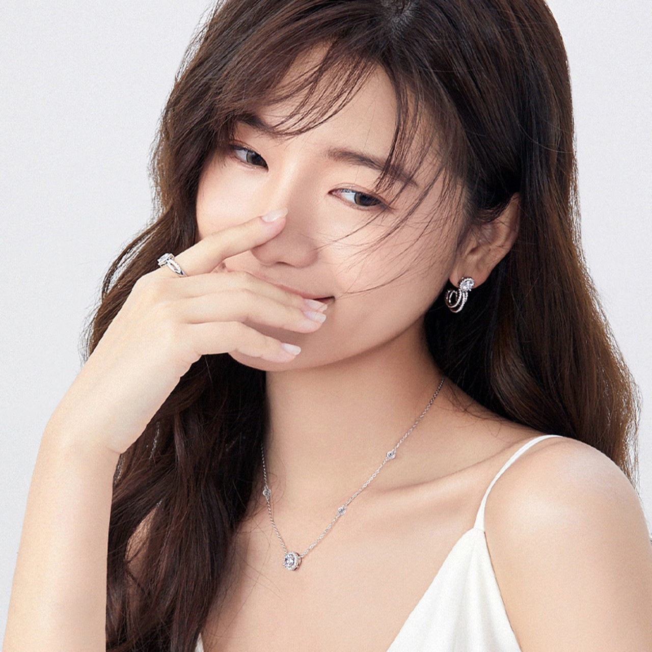 ペンダント おしゃれ ダイヤモンド キラキラ シルバー ネックレス - 2