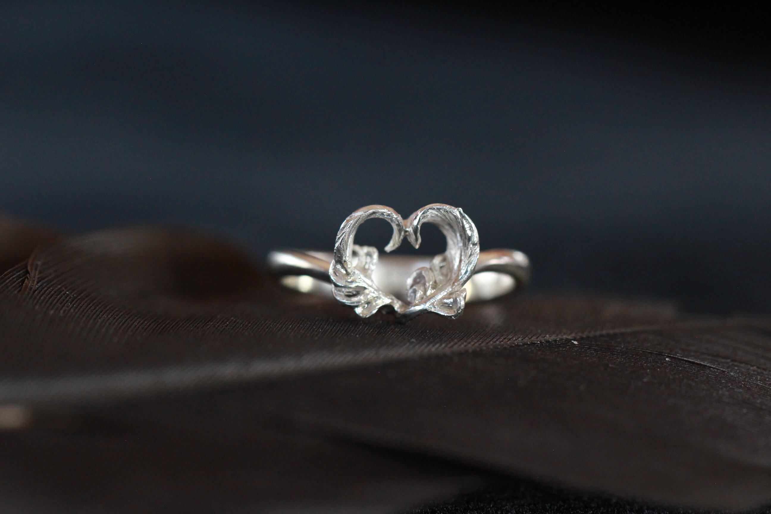 Heart Feather Ring / ハートフェザーリング