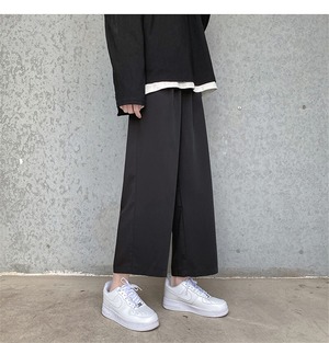 ワイドアンクルパンツ ボトムス パンツ ワイドパンツ アンクル丈 ストレート ワイド ウエストゴム 大人可愛い きれいめ シンプル カジュアル おしゃれ お洒落 大人可愛い 大人女子 こなれ感 エレガント とろみ感 無地 春 夏 秋 10代 20代 30代 レディース OL 通勤 学生 通学 デート お出かけ 女子会 休日 着回し 普段使い 韓国 韓国系 オルチャン ファッション サイズ S M L XL 2XL 色展開 白 ホワイト 4505