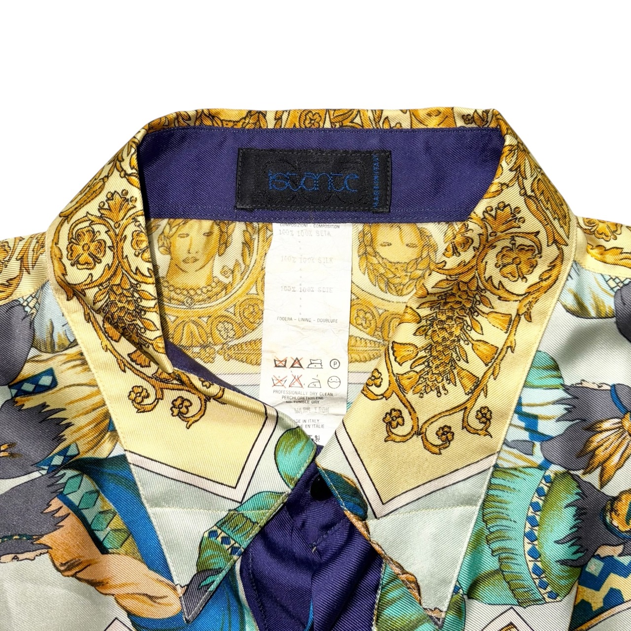 vintage ISTANTE aop silk shirt “Indian Head”