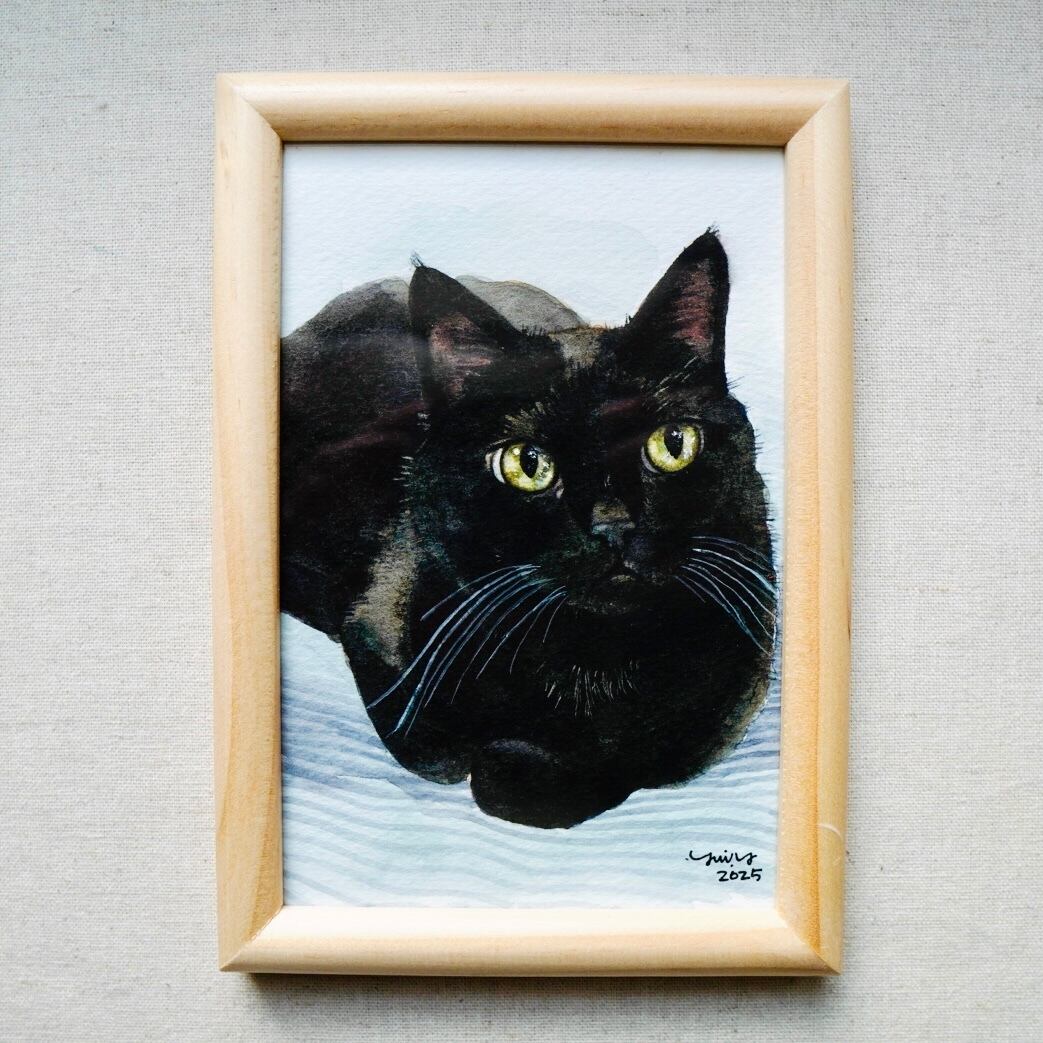 猫の絵 272 水彩画 原画 キジトラ猫 | Forest cat