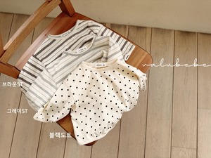【valu bebe】 オールデイふっくらコットンT／グレーST（70〜90cm）