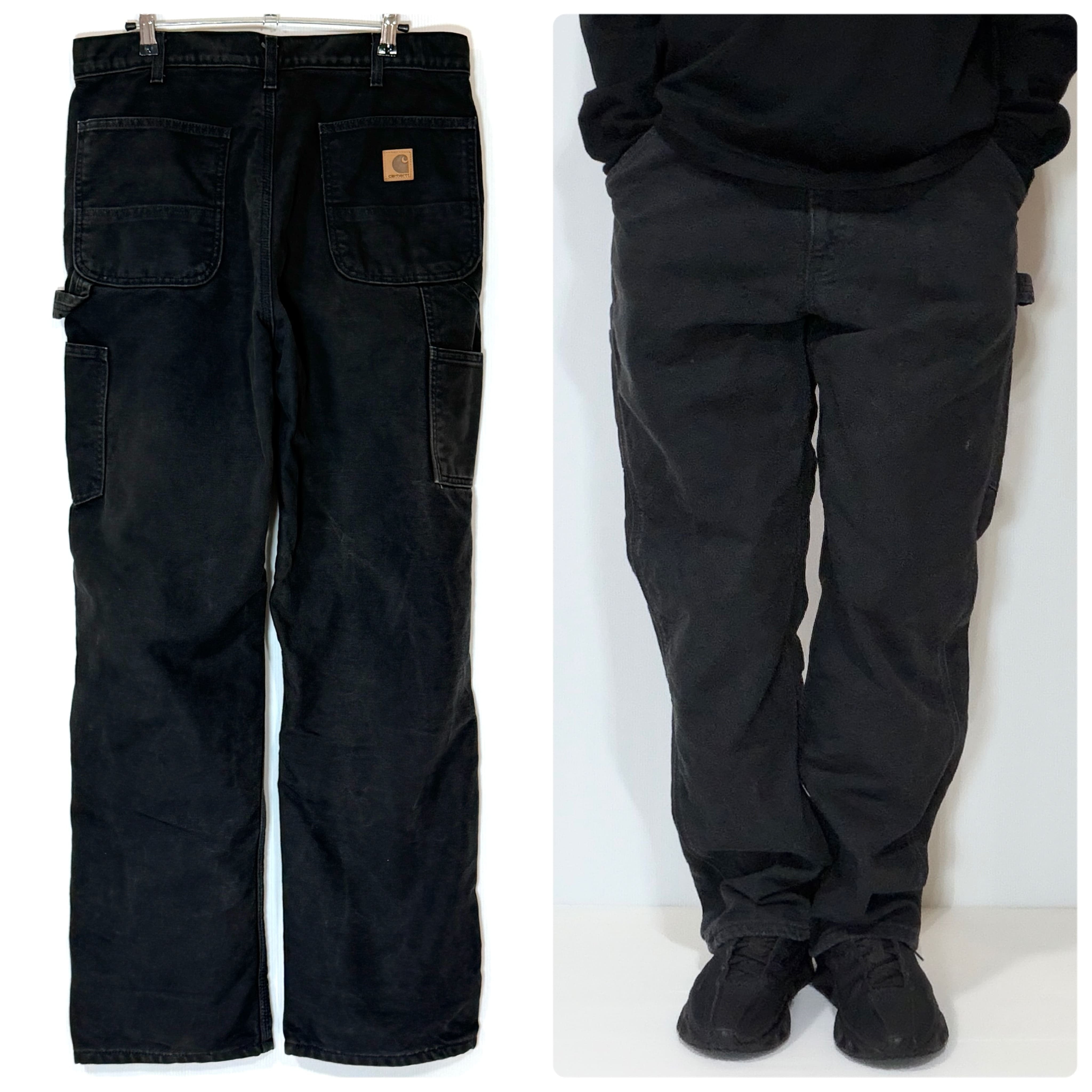美品 メキシコ製 Carhartt カーハート W34 L30 デニムパンツ 刺ロゴ