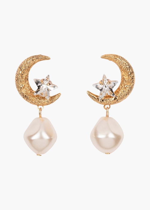 レンタル　JENNIFER BEHR　ジェニファーベアLune Earrings - pearlピアス