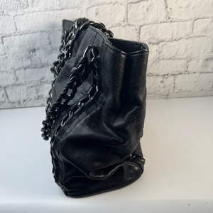 【最終処分SALE】CHANEL シャネル ココマーク ココステッチ キャビアスキン ハンドバッグ ブラック A-8111