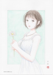 Faith(水彩色鉛筆画)