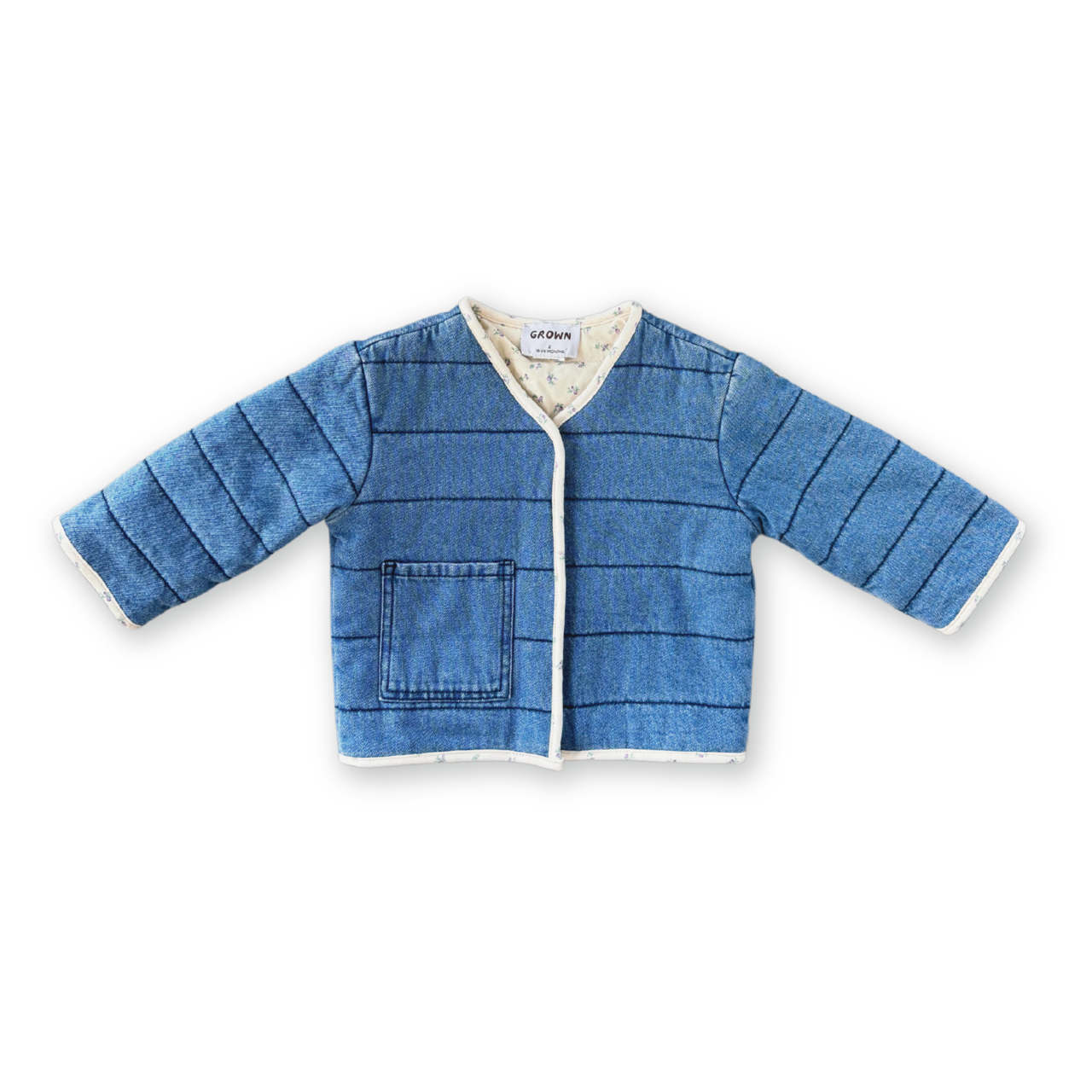 《即納》LAST1 GROWN/ Quilted Reversible Jacket- Denim&Garden