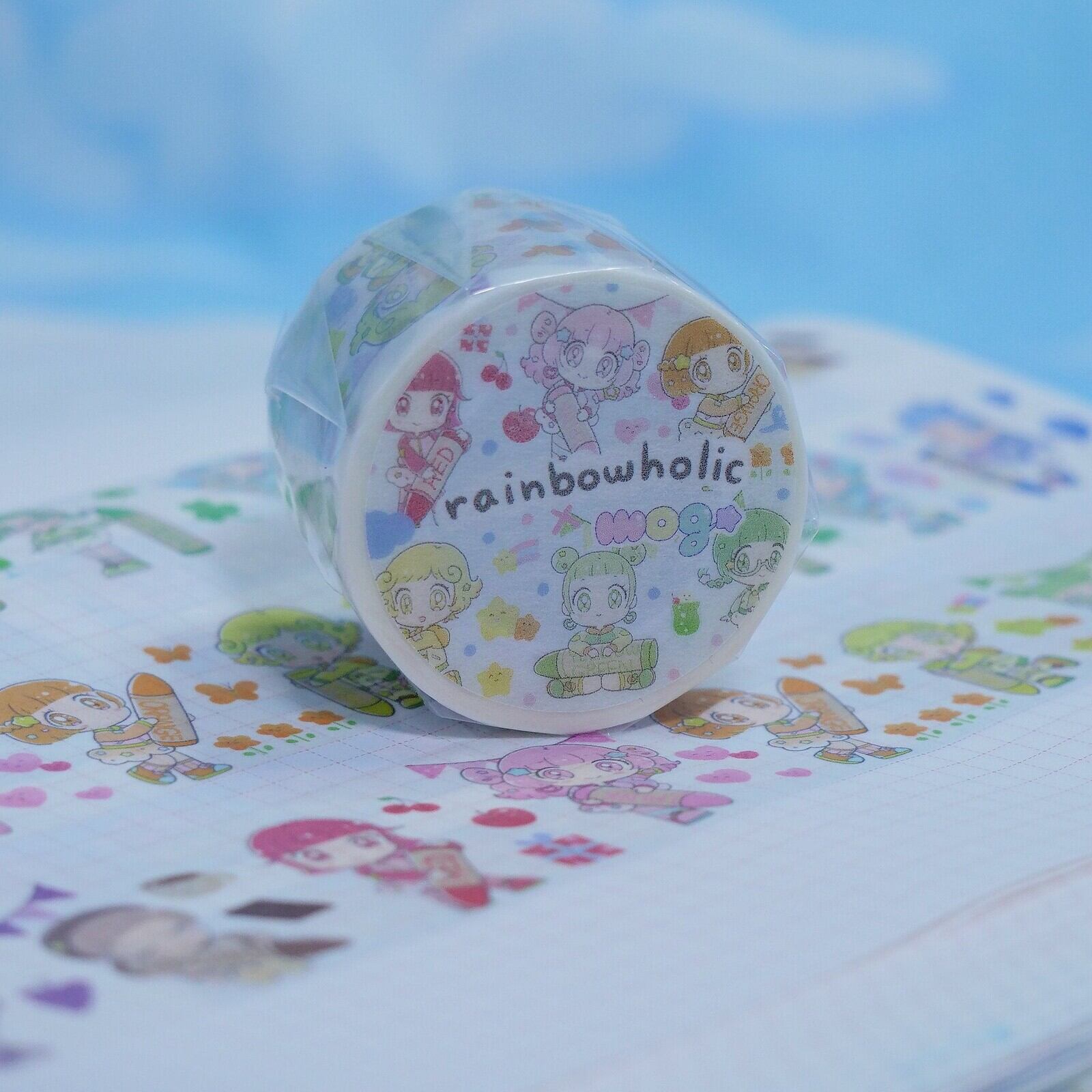 Rainbowholic x mog ちびキャラ文具女子 30mmマステ RA01