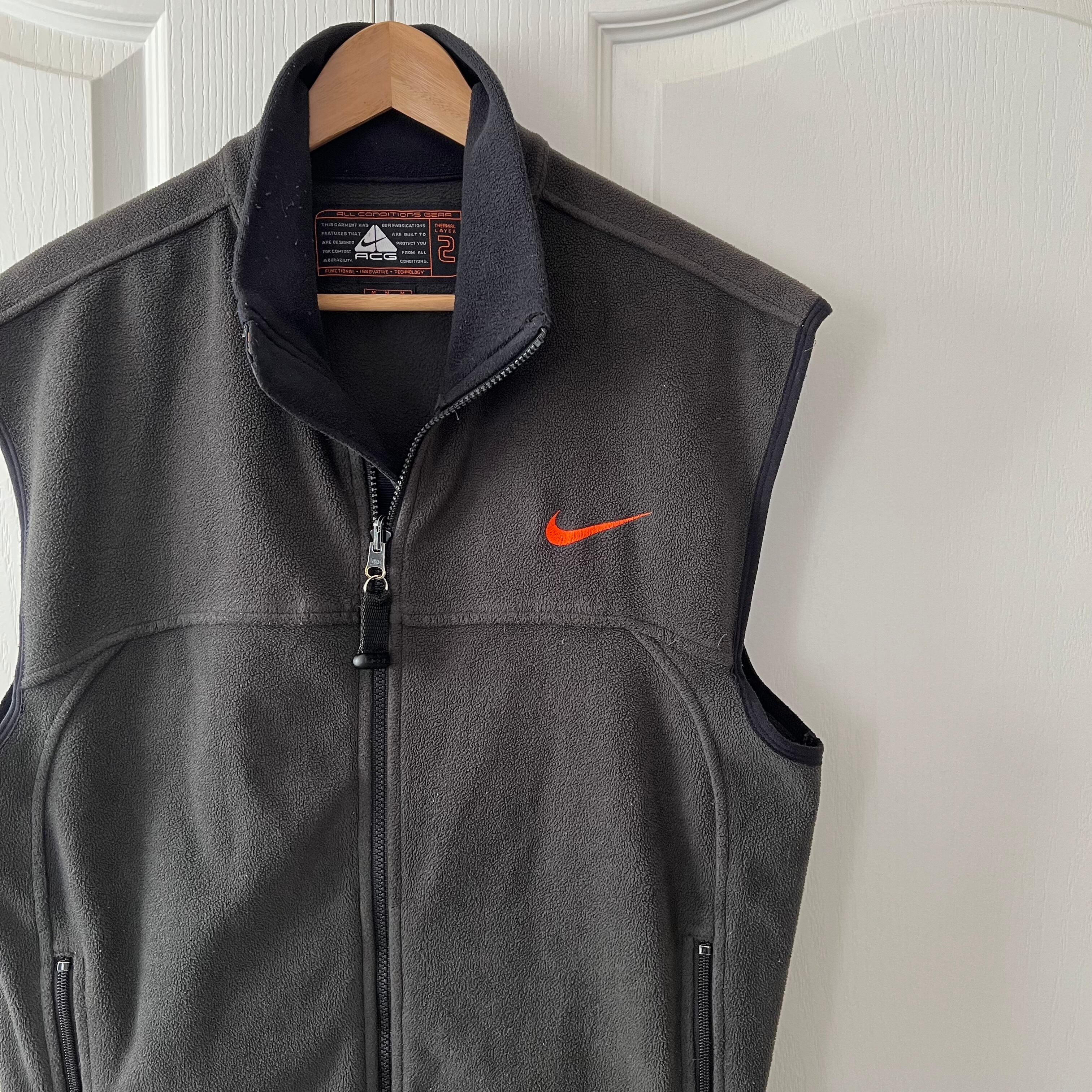 NIKE ACG 90年代 ナイキ フリース ベスト ジャケット M カーキ | 古着
