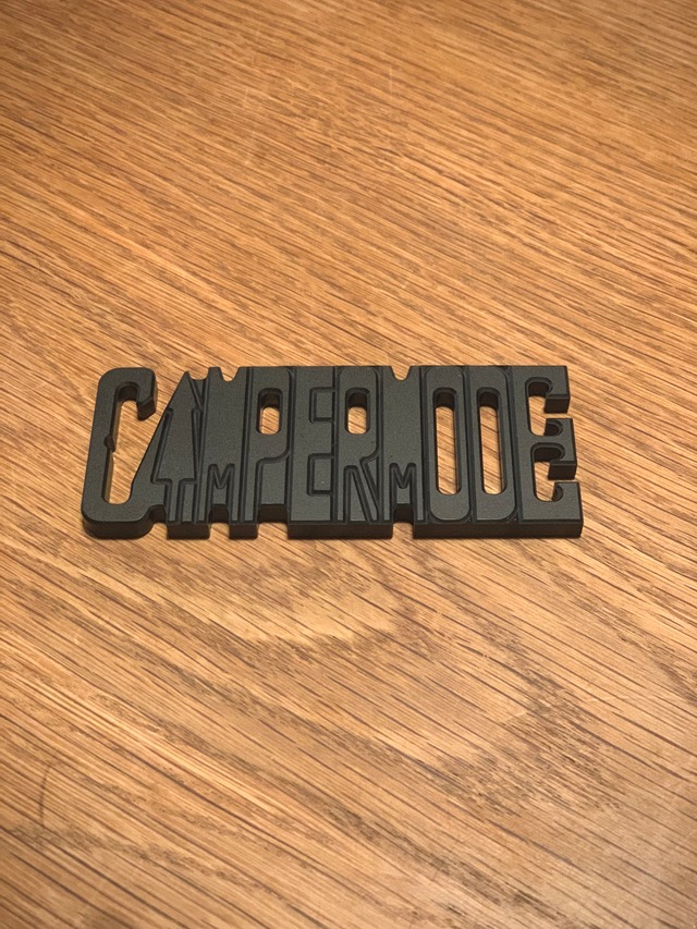 『CAMPER MODE』オリジナルフック→文字1個　BLACKorクリア