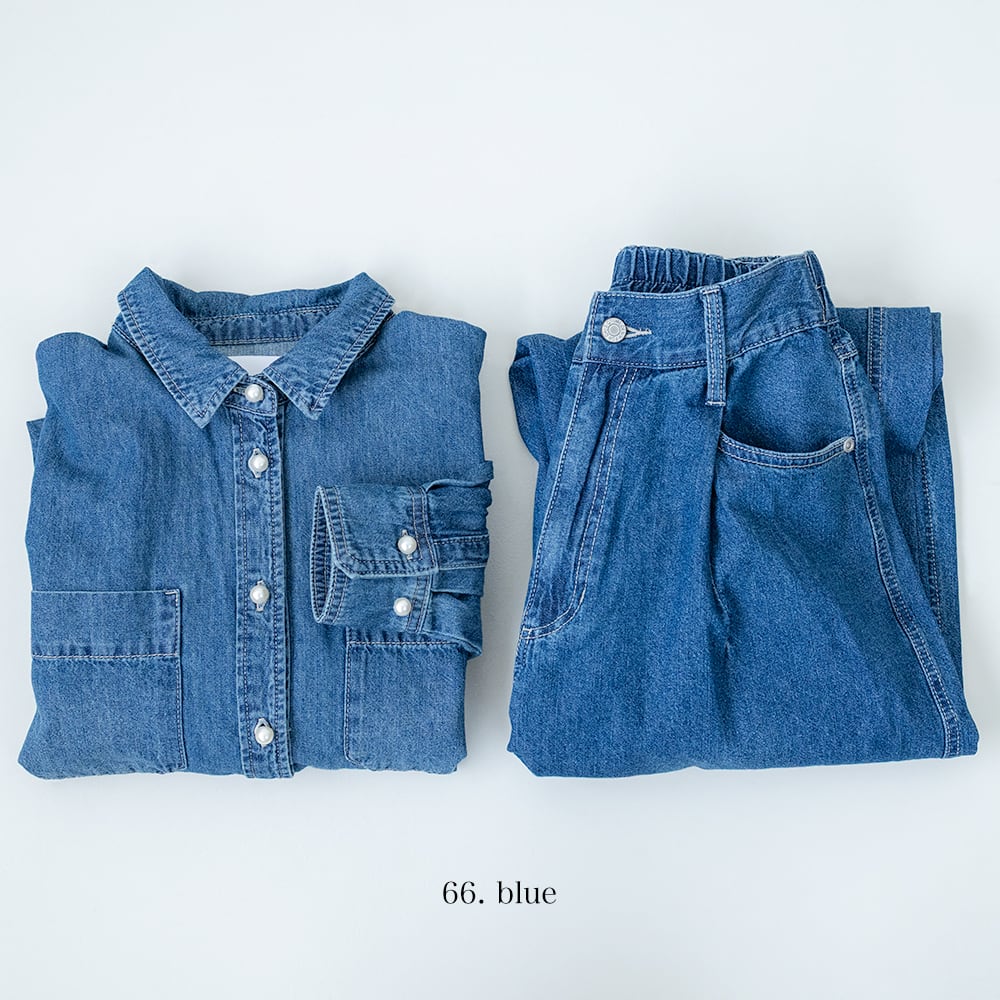 QTUME 8ozデニム ワイドバレルパンツ | LASQ store | ラスクストア