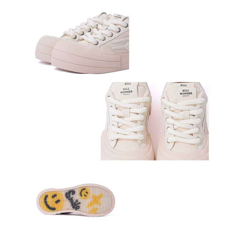 KILLWINNER Smile life スニーカー 厚底 おしゃれ 男女兼用 4色