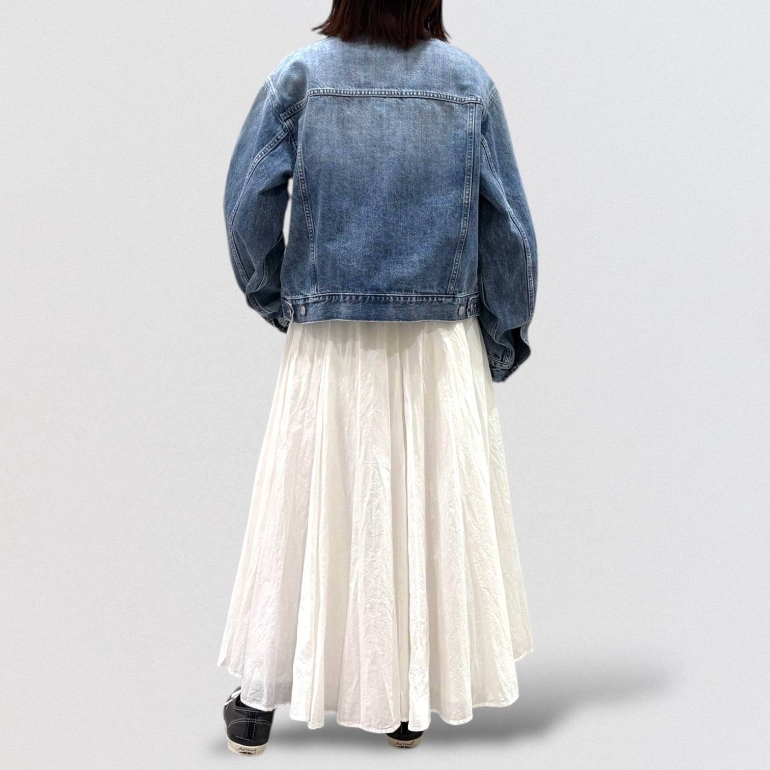 cafune no collar denim jacket | CoCo Cuore