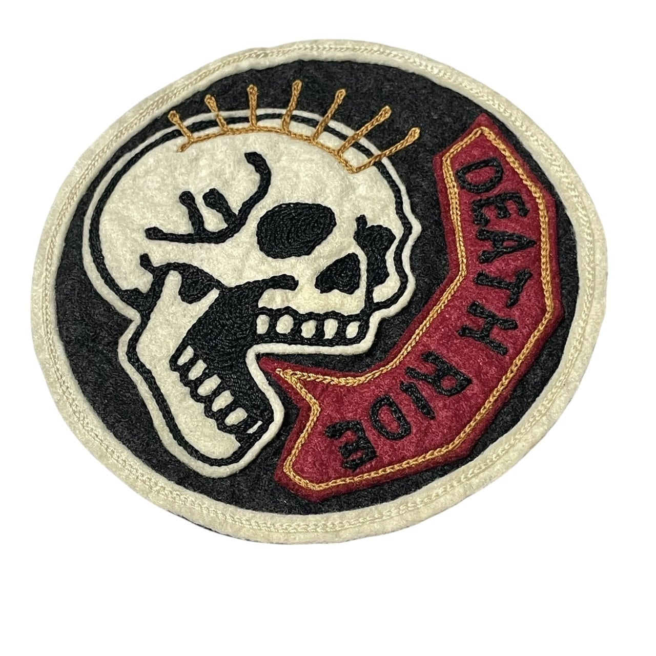 DEATH RIDE” FELT PATCH チェーンステッチフェルトワッペン | 【RIOTT