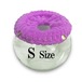 【Sサイズ】パープル　デグー　砂浴び容器　飛び散り防止　ブラッシング効果  degu's glass ball for dust bath [S size] fluffy ring is [purple color] .