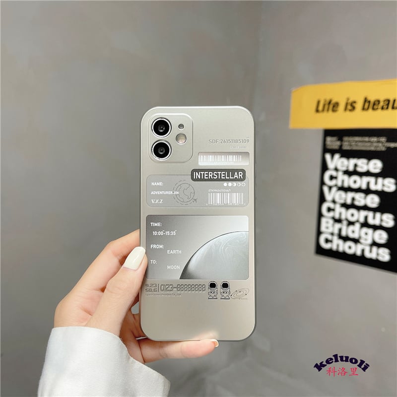 アイフォン XS 11 12Pro 13ProMaxケース 金属感 宇宙 シルバー