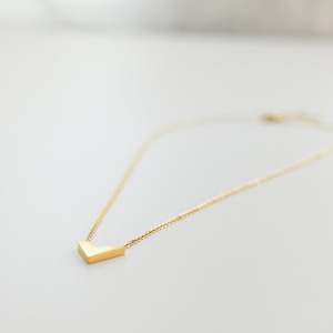 V字ライントップステンレスネックレスGD