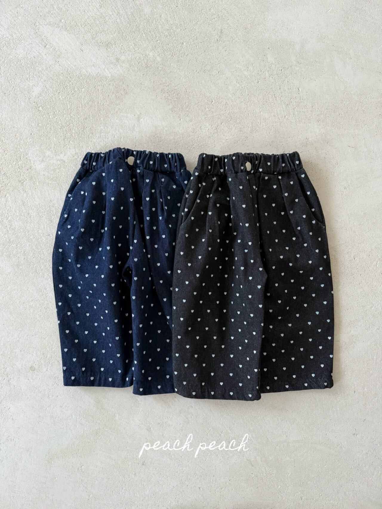 即納◆80-100 love is デニムパンツ ブルー-PEACH PEACH