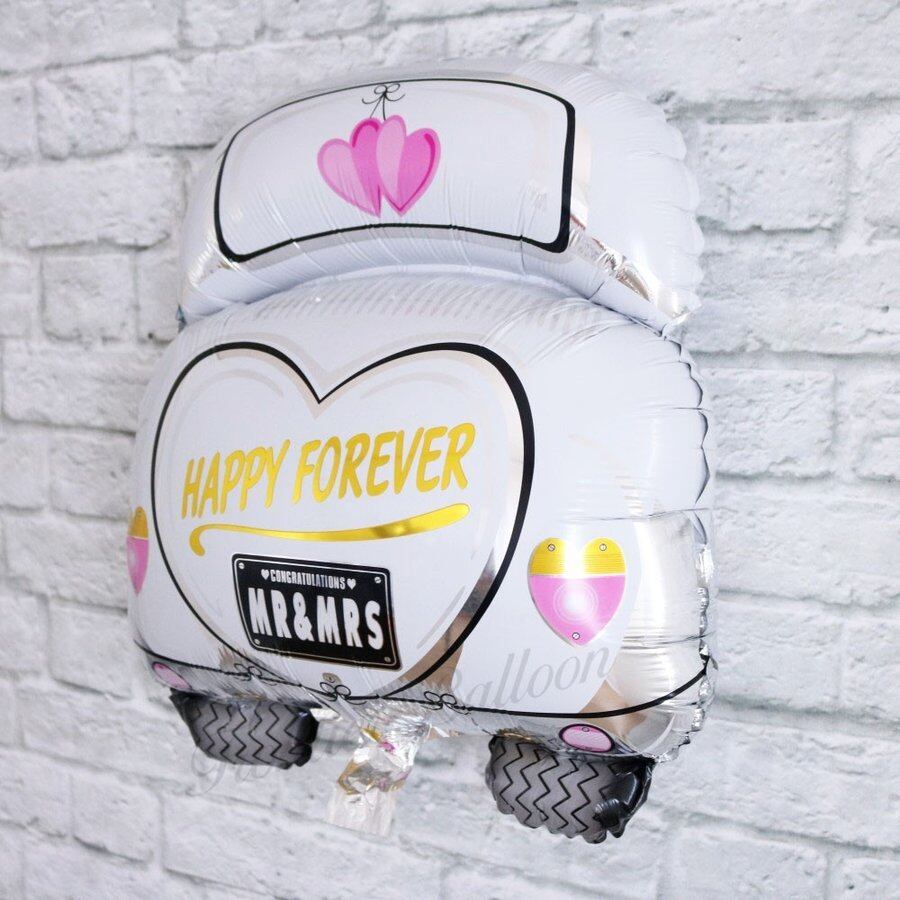 特大 結婚式 車 バルーン ゴールド 風船 誕生日 バルーン 飾り付け サプライズ パーティー 飾り サプライズ ドライブ お祝い 撮影 ぺたんこ配送 Db 035 幸せを運ぶ風船shopフロンティアバルーン