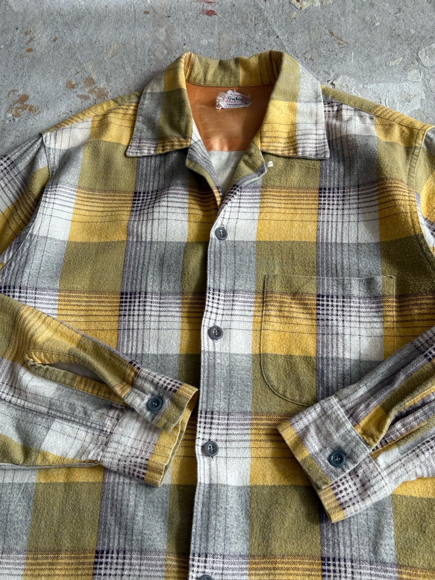 1960s Tru Val Flannel Shirts S プリネル Z134 | ROGER'S vintage