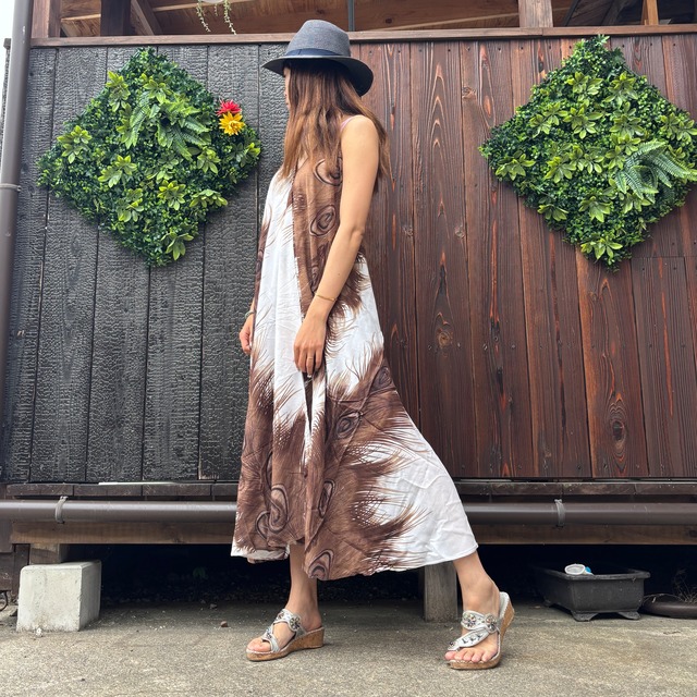 フェザーキャミワンピース