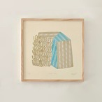 竹﨑勝代「穏やかな生活」額付 TAKEZAKI Katsuyo ’quiet life '/woodcut print thumbnail 1