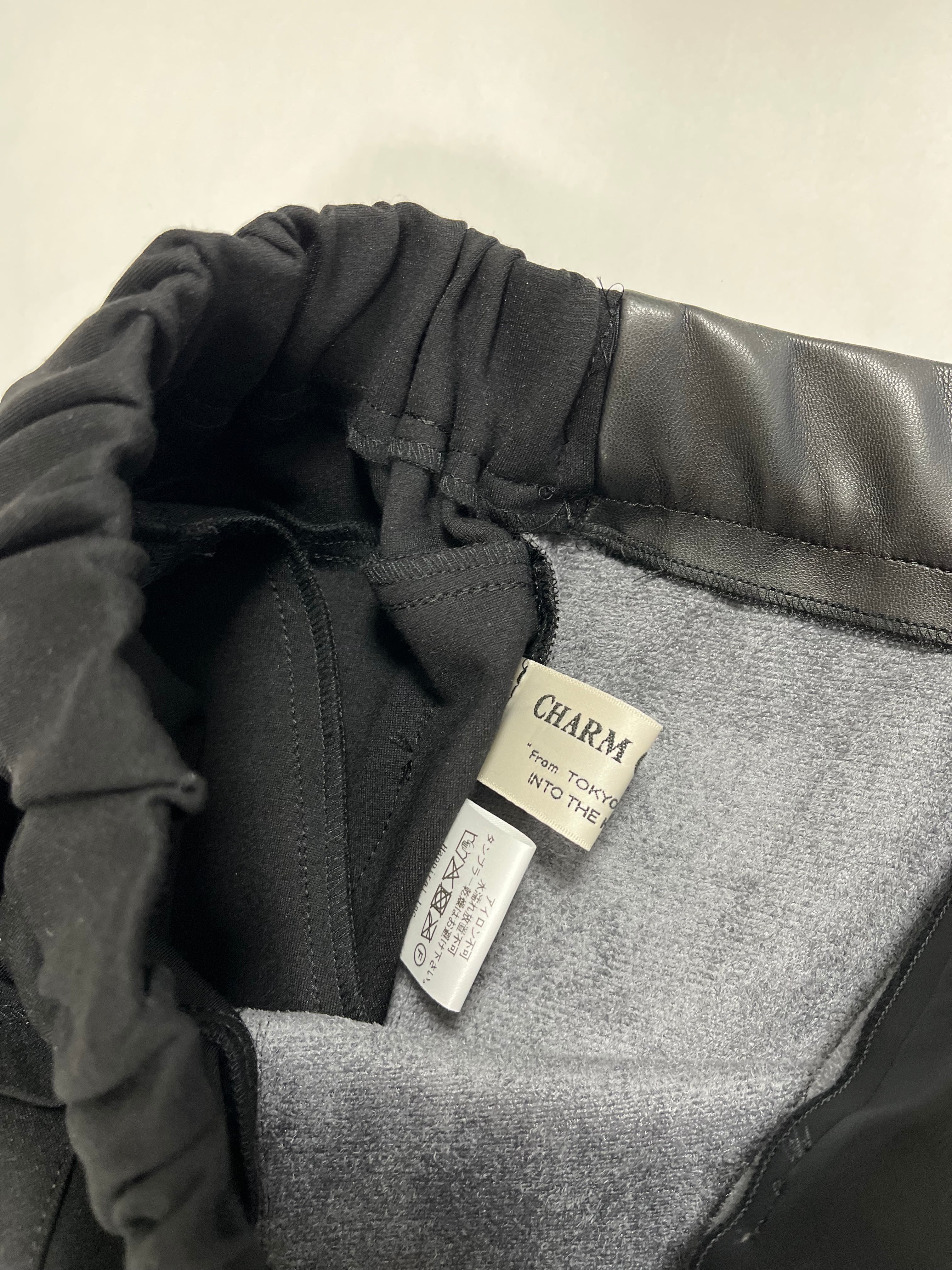 【日本製】【リクエスト追加】エコレザーハイブリッドパンツ