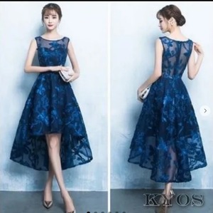 送料無料 未使用 発表会 舞台衣装 パーティ フォ－マル フィッシュテ－ル ミディアム ドレス 13号 XL [OPN2319]