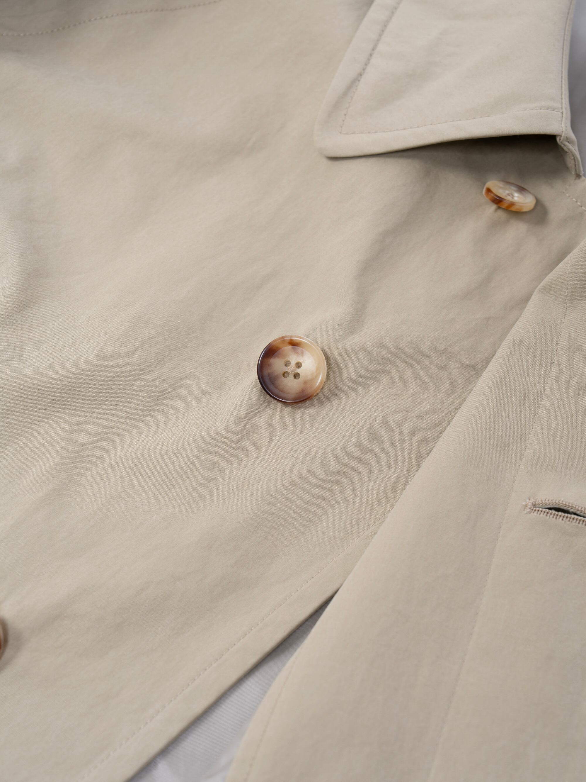 Cotton Bal Collar Over Coat (beige) | OVY