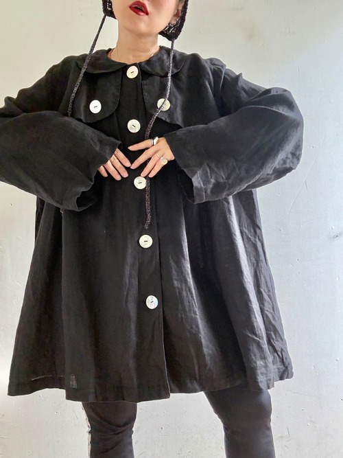 1980s Vintage Linen Blouse Jacket