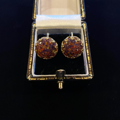 Colorful sprinkle round earrings