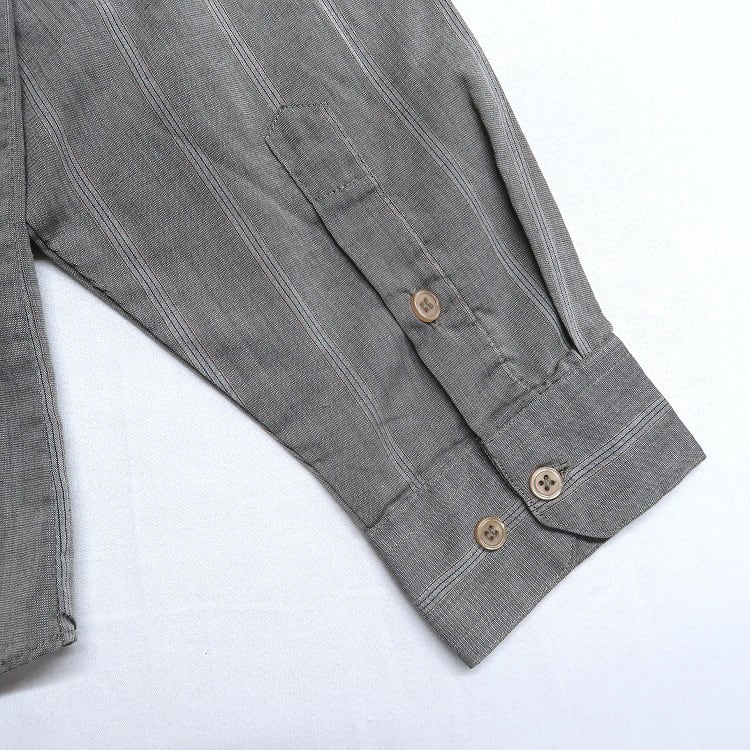 古着 UNTIED 長袖シャツ ストライプシャツ グレー 表記：L gd407152n