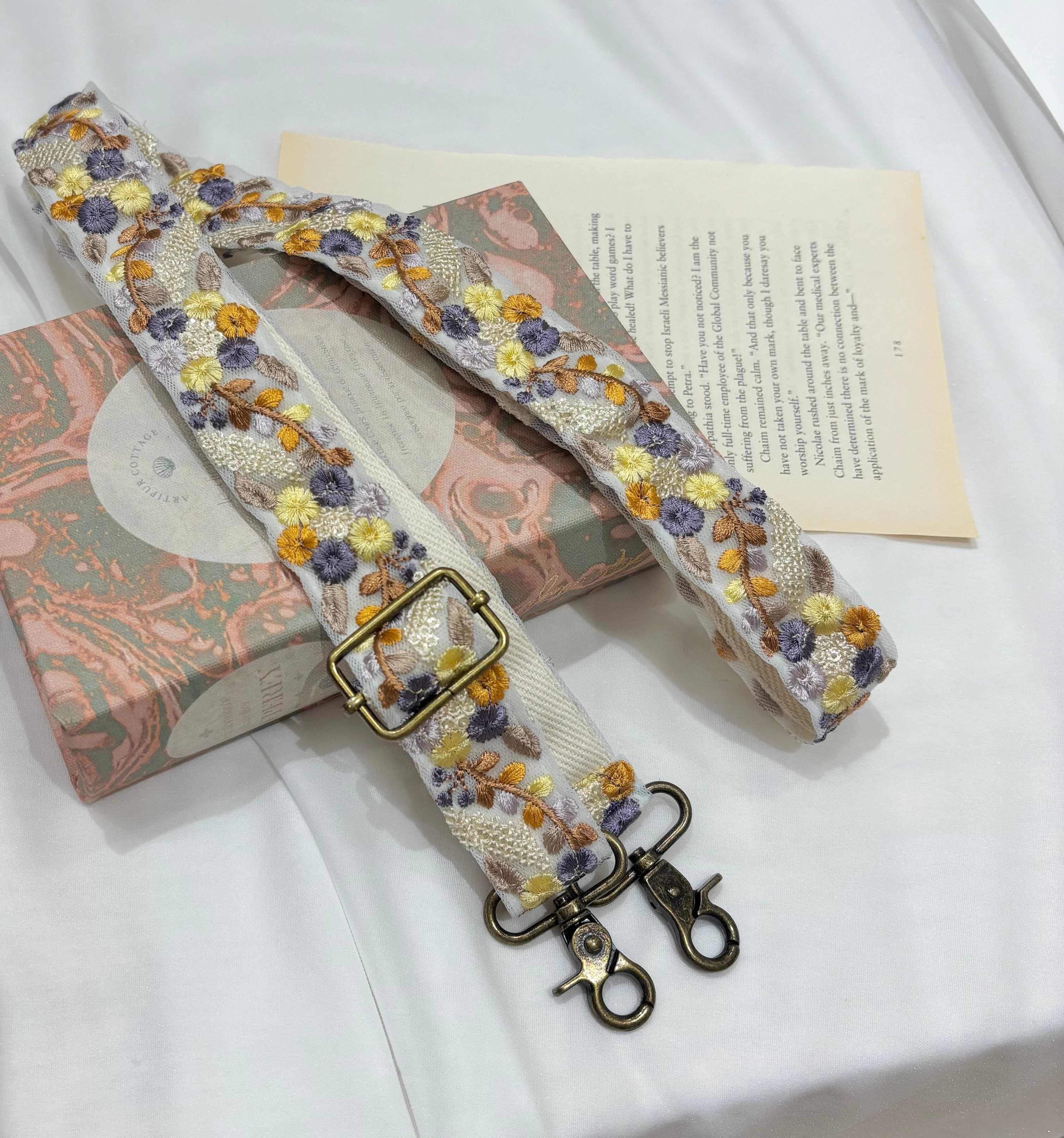 【長さ調整可能！】インド刺繍リボン ショルダー(A71-10)②