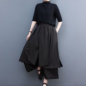 レイヤード風 立体シルエット パンツ 00400
