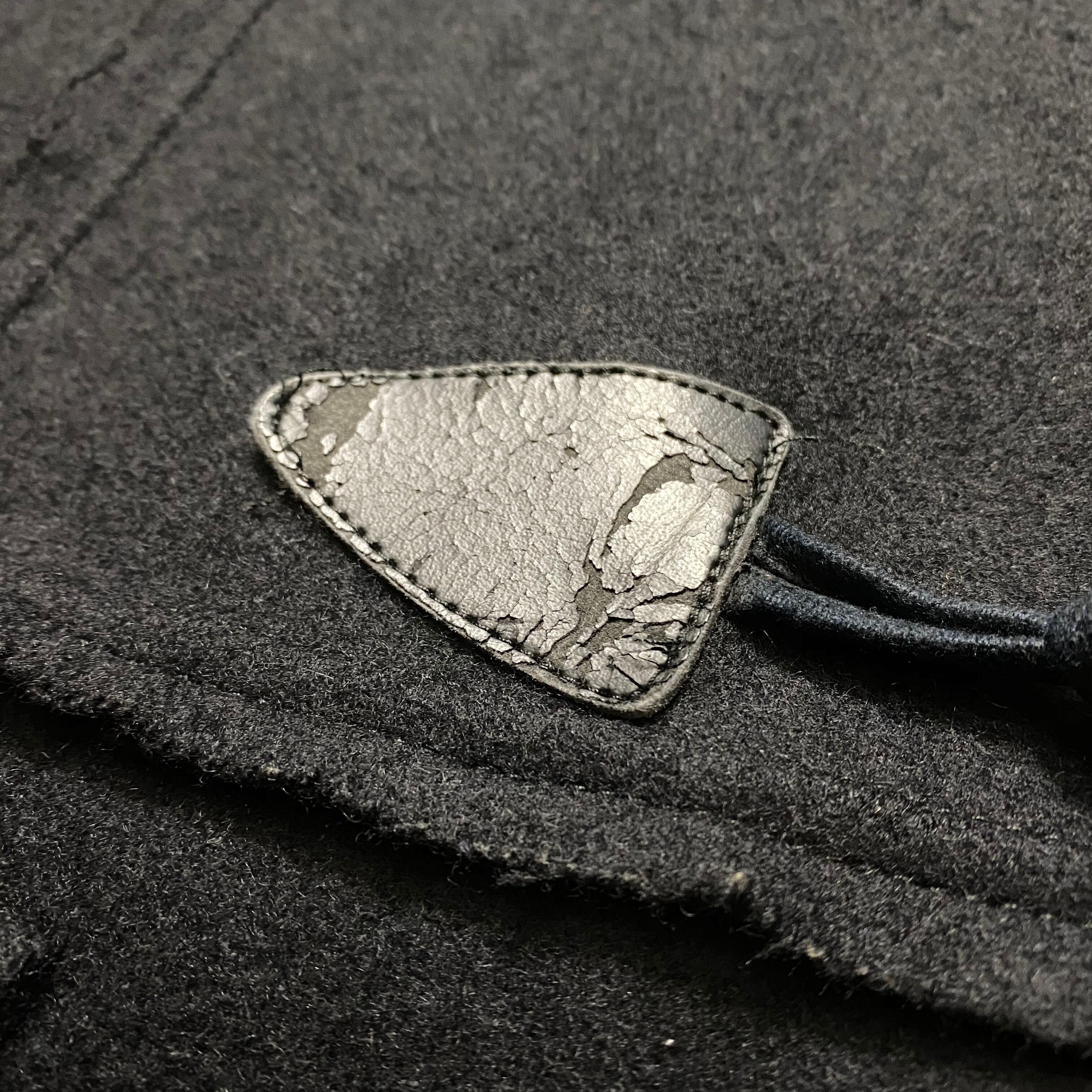 COMME DES GARCONS SHIRT patchwork wool duffle coat | NOIR ONLINE