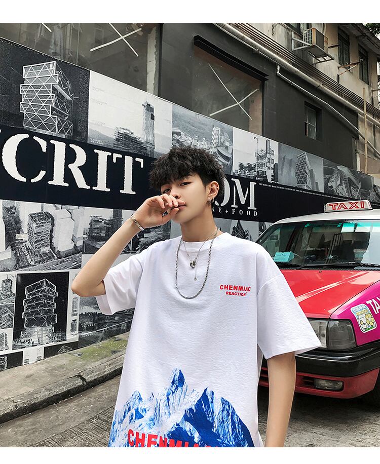 全2色 Tシャツ カットソー プリント カジュアル おしゃれ