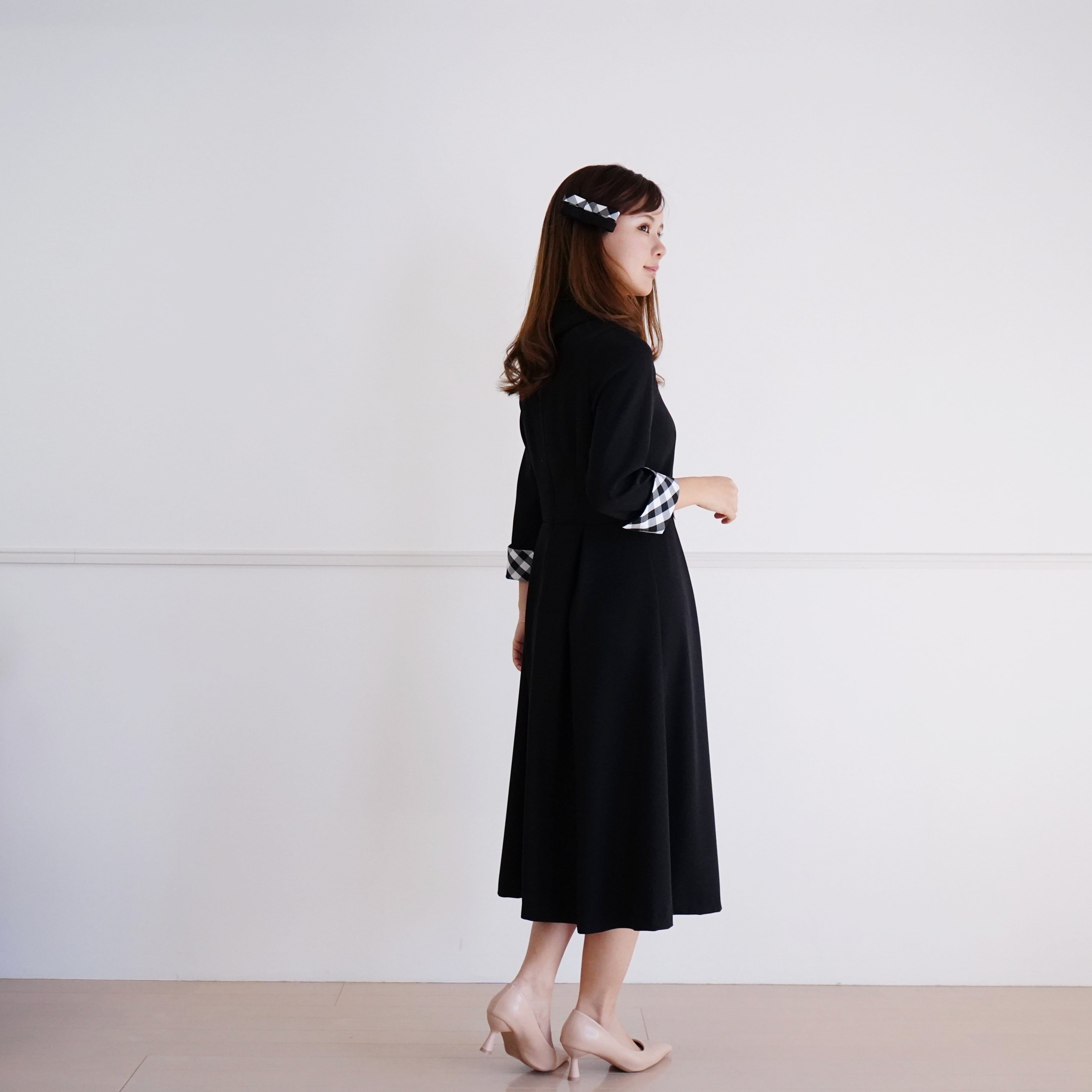 オーダーは2/1まで】Roll Collar Dress ロールカラーワンピース