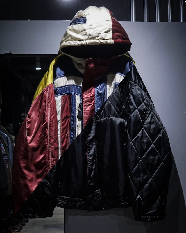 【add (C) vintage】“JET SET” Reversible Multi Color Swiched Design Euro Vintage Loose Hooded Jacket