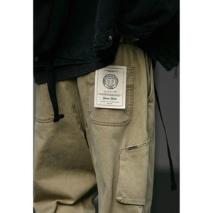 Back design wide leg cargo pants 0260