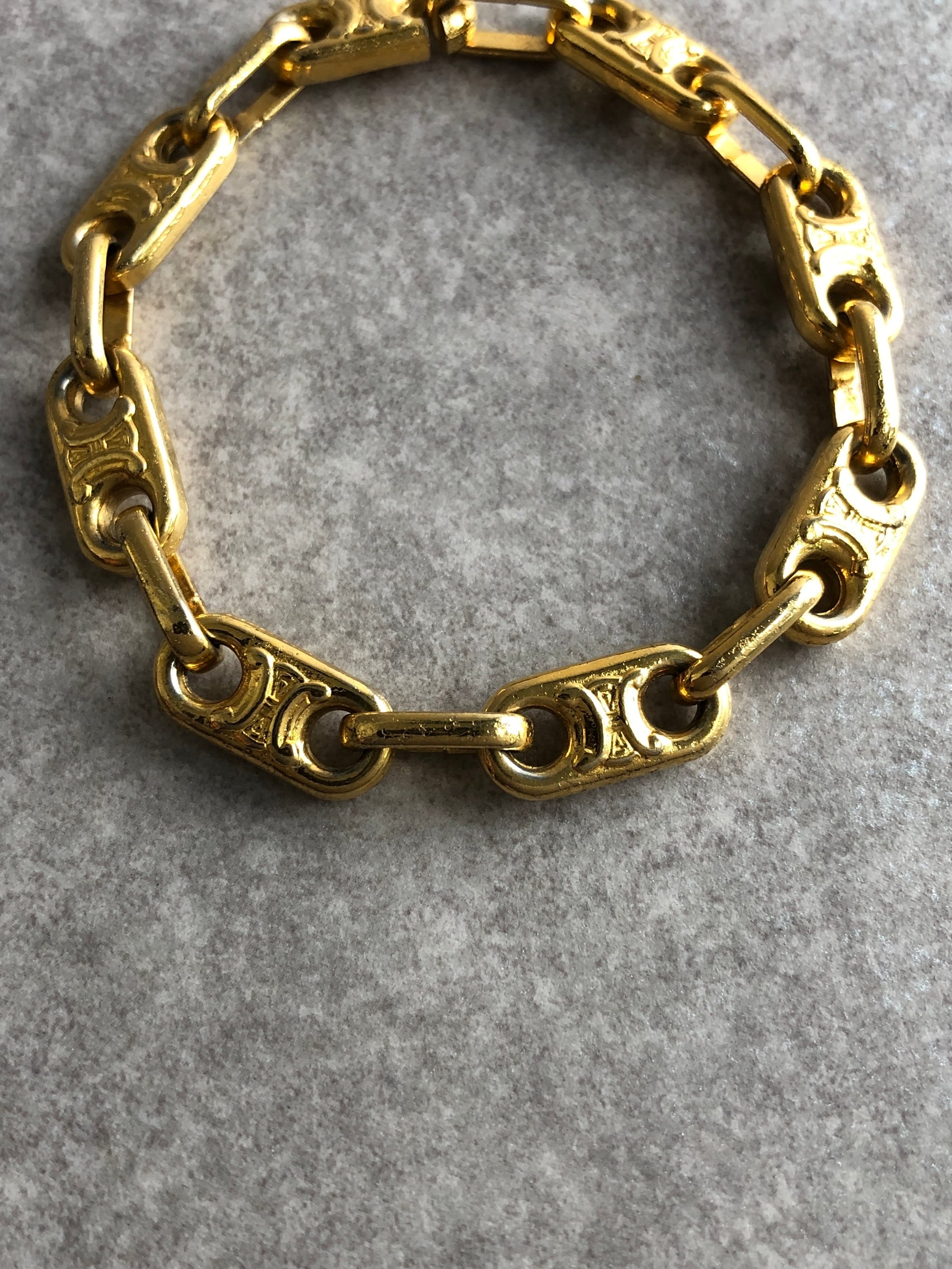 CELINE セリーヌ ブレスレット ゴールド ブラゾン vintage