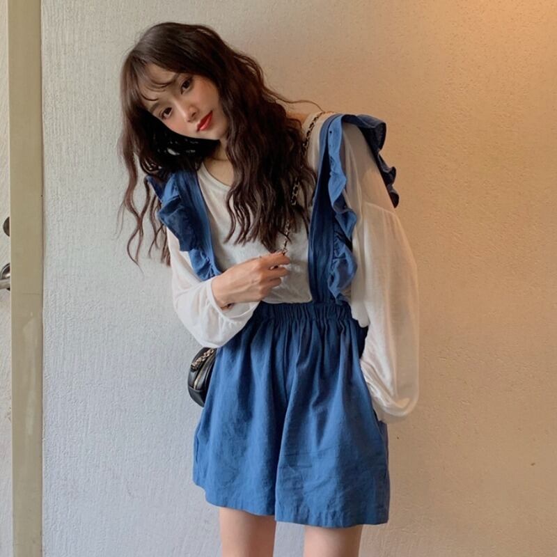 ショーツ サマー薄手ハイウェストウェストルーズワイドレッグカジュアルパンツ 夏物 ブルマー ワイドパンツ YY-ファッション86530107784