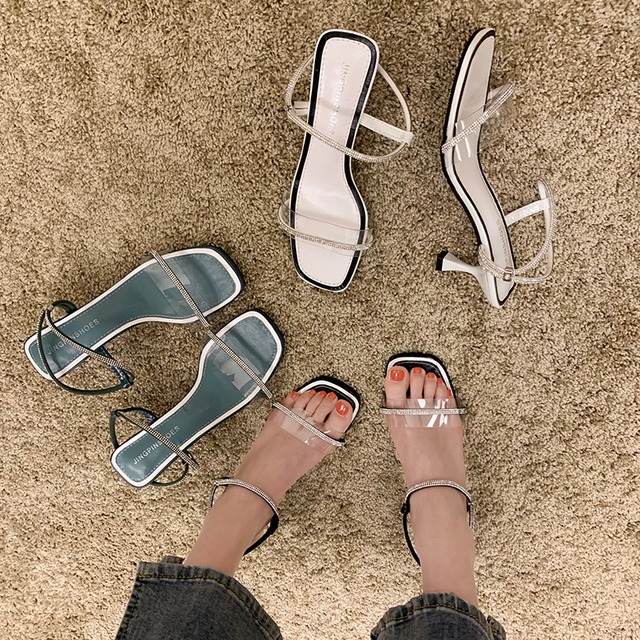 ヒールサマースタイルラインストーンスカート セット サンダル 靴 シューズ 夏物 部族の婦人靴94683445567