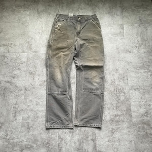 00s USA生地グレー ダブルニー Carhartt B136 31×32