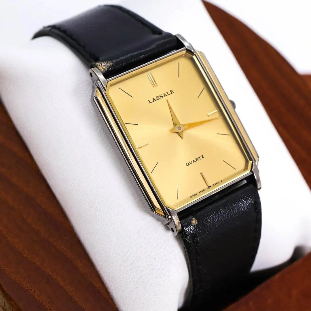 ◇稼働 SEIKO LASSALE 腕時計 薄型 レザー 新品電池 e | Like a Flower  