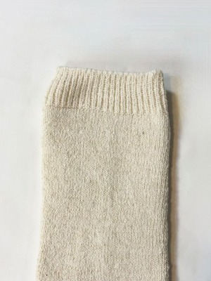yahae・Silk Organic Cotton Pile Socks・White 4-4036-22